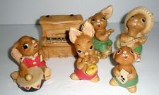Pendelfin Rabbit Figurines Piano Phumf Thumper Bongo Rolly Rocky Handpainted