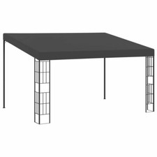 Dakota Fields Mttler 118 x 157.5 Inch Steel Patio Gazebo Anthracite Durable