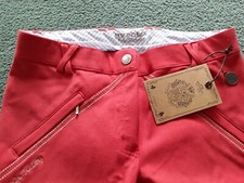 BNWT ladies HV polo hinkley coral full seat riding breeches