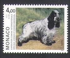 Monaco 1995 American Cocker Spaniel/Dogs/Animals/Nature/Pets 1v (n34739)