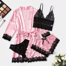 4 Piece Set Woman's Satin Silk