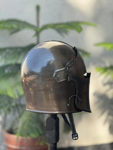 Barbuta helmet medieval steel - helmet,
