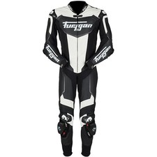 Furygan Overtake 1 Piece Leather Motorcycle Motorbike Racing Suit - Black White 