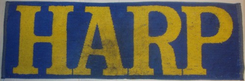 Harp vintage large bar towel - harp,