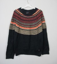 Weird Fish Womens   Navy Eco Fair isle Long Sleeve jumper 10 - 14 - 16