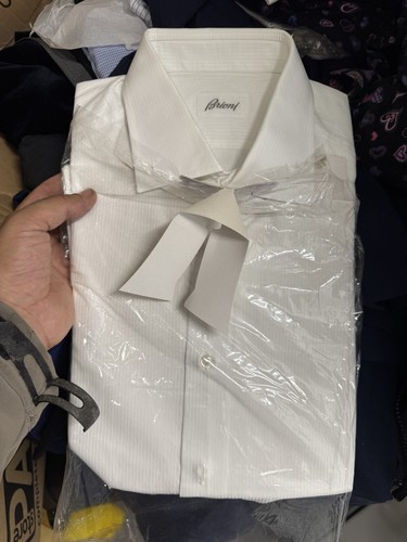 Brioni shirt mens white - 41/16,