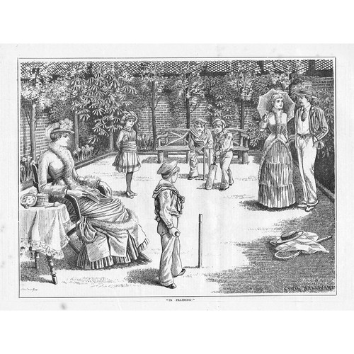 Victorian children playing - victorian,