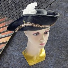 Pirate Hat Vintage Multipurpose Costume Accessories Dress up Buccaneer Tricorn