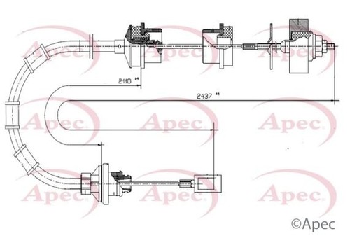 Clutch cable apec - clutch,