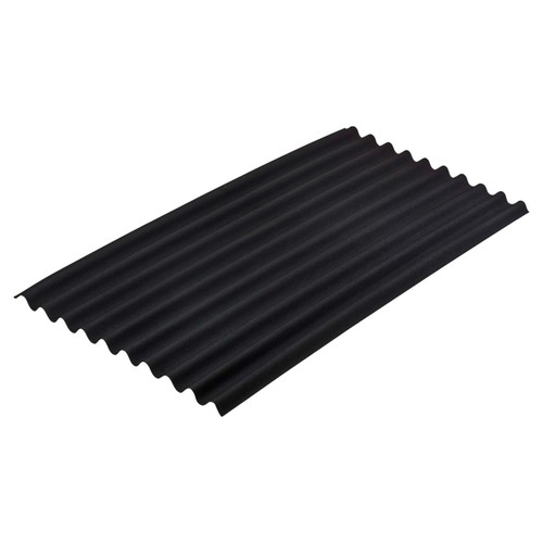 Black bitumen corrugated - black,