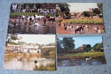 4 VINTAGE APPLEBY HORSE FAIR COLOUR PHOTOGRAPH POSTCARDS ALL DIFFERENT