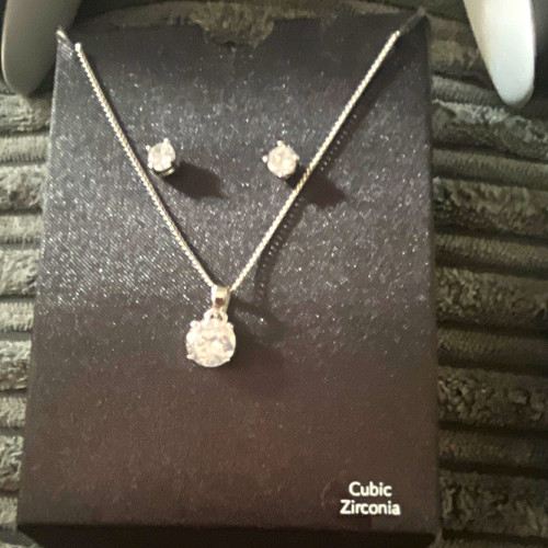 Cubic zirconia necklace - m&s, &