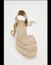 Zara Beige Lace Up Fabric