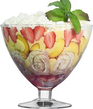 Clearance Glass Footed Bowl Trifle Dessert Punch Bowl H20cm 3L - Lexi