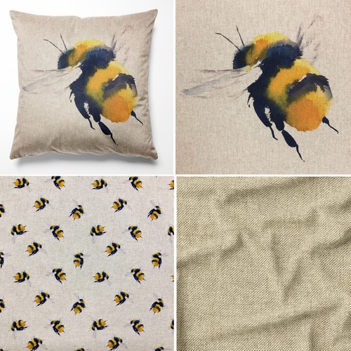 Queen bee fabric linen look - queen,