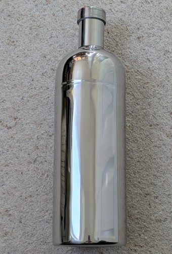 Bottle shaped silver sleek - bottle,