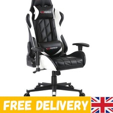 PRO GT White Recliner Chair for Office & Gaming - Luxurious Faux Leather Comfort