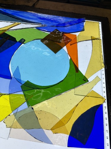 Stained glass offcuts cullet - glass,