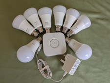Phillips Hue Bridge,  6 x Philips White/Color and 2 x hue compatible white bulbs