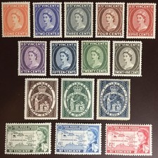 St Vincent 1955 Definitives Set & 1958 Caribbean Federation Tone Spot MH/MNH