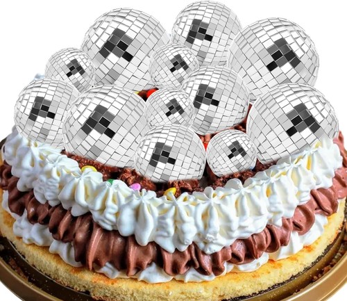 Disco ball cake decorations - disco,