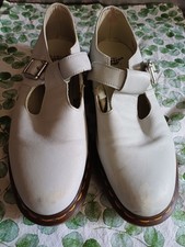 dr martens womens polley mary janes pale grey used condition