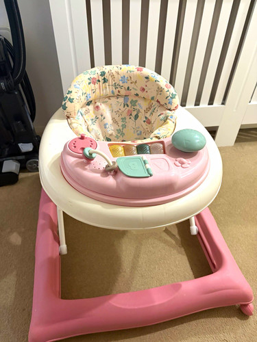 Pink white floral baby - &,