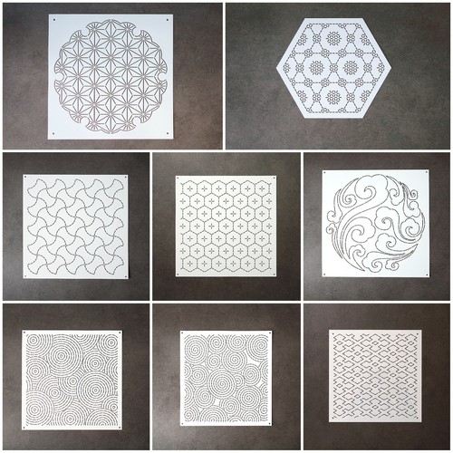 Sashiko stencils embroidery - stencils,