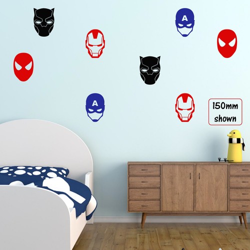 Superhero sticker masks wall - sticker,