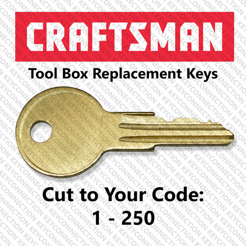 Craftsman toolbox key cut - craftsman,