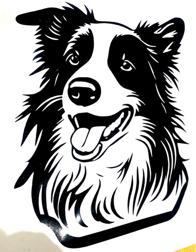 Border collie decal vinyl - border,