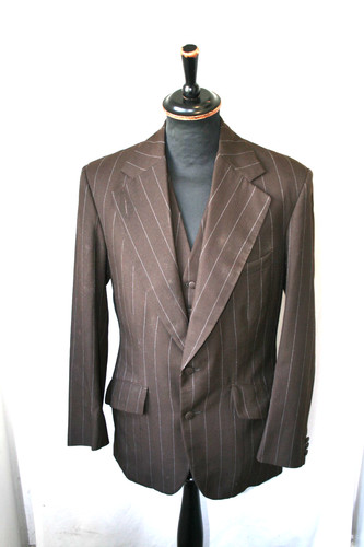 Vtg brown stripe large - vtg,