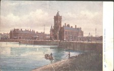 CARDIFF, ENTRANCE TO THE DOCKS, Glamorgan, Wales - Vintage POSTCARD