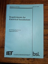Electrical Installations IET Wiring Regulations 18th edition BS 7671