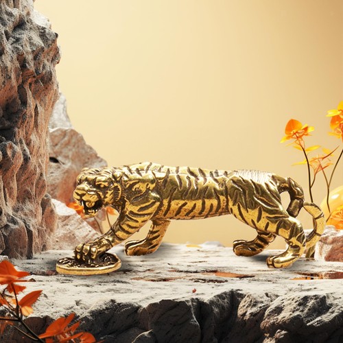 Brass tiger animal - tiger,