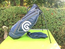CLEVELAND CLASSIC GOLF STAND BAG,NAVY,WITH 3 GOLF CLUBS AND 150 WOODEN TEES