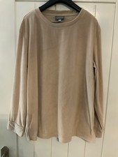 Cozee Home Soft Lightweight Fleece Lounge/pj Top Size Medium NWOT Latte/beige