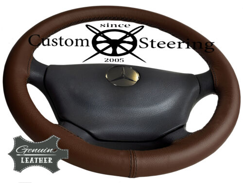 Brown real leather steering - brown,