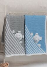 Gorgeous Knitting pattern copy  Teddy bear feature baby blanket 27x27" DK #16