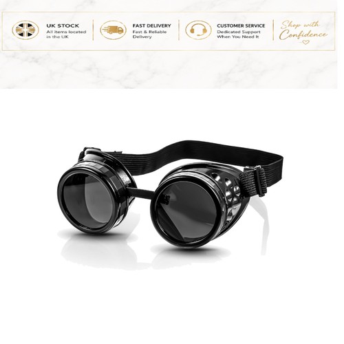 Unisex steampunk goggles - steampunk,