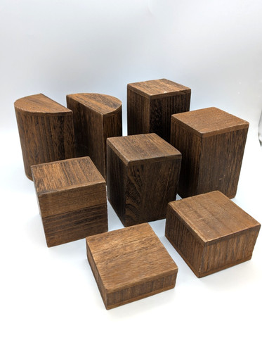 Rustic hollow wood block - hollow,