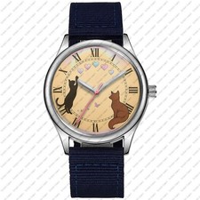 Silhouette Cat And Fox Dial Roman Dial 38mm Ladies Wrist Watch