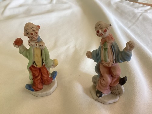 Pair clowns figurines very - clowns,