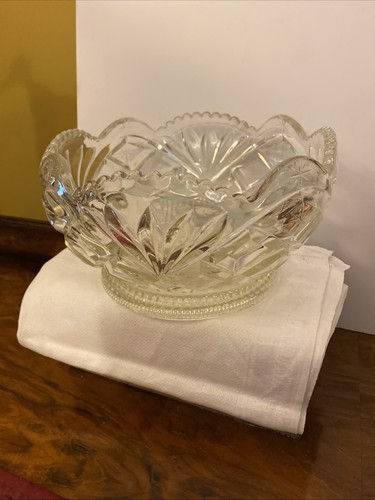 Large heavy cut - large, glass