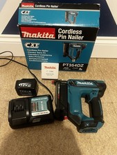 Makita PT354D Cordless Pin Nailer Nail Gun with Pins, Battery & Charger