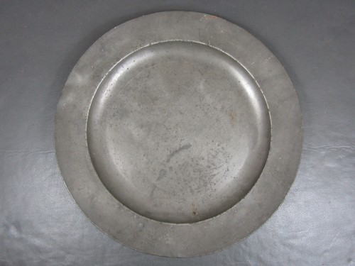 Antique pewter charger - 16,