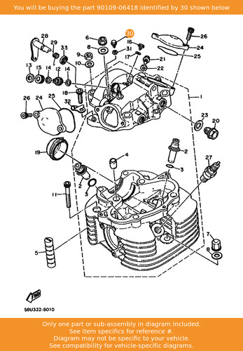Yamaha bolt 90109 06418 - yamaha, oem