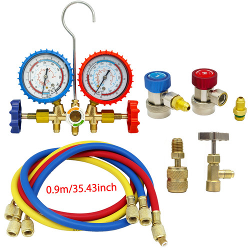 Refrigerant manifold gauge set - manifold,