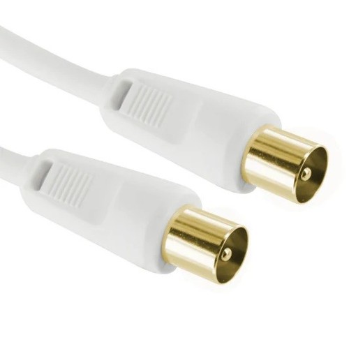 White aerial coaxial cable - white,