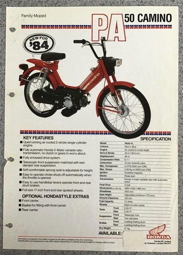 Honda pa50 camino family - pa50, moped